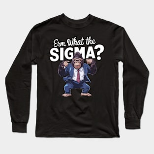 What The Sigma Ironic Brainrot Quote Long Sleeve T-Shirt